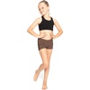 image:imageSTRETCH IS COMFORT Dance Shorts for Girls Gymnastics Shorts Black Spandex  80 nylon 20 stretch fabric 1 inch elastic waist tumbling volleyball under dresses machine washable girls dance shortsBrown