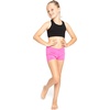 image:imageSTRETCH IS COMFORT Dance Shorts for Girls Gymnastics Shorts Black Spandex  80 nylon 20 stretch fabric 1 inch elastic waist tumbling volleyball under dresses machine washable girls dance shortsHot Pink