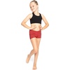 image:imageSTRETCH IS COMFORT Dance Shorts for Girls Gymnastics Shorts Black Spandex  80 nylon 20 stretch fabric 1 inch elastic waist tumbling volleyball under dresses machine washable girls dance shortsRed