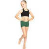 image:imageSTRETCH IS COMFORT Dance Shorts for Girls Gymnastics Shorts Black Spandex  80 nylon 20 stretch fabric 1 inch elastic waist tumbling volleyball under dresses machine washable girls dance shortsHunter Green