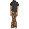 image:imageSTRETCH IS COMFORT Girls 2 Piece Play Outfit  Oh So Soft Short Sleeve Top amp Stretchy Bell Bottom Pant Set  Youth XSXLBlack  Brown Cheetah
