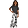 image:imageSTRETCH IS COMFORT Girls 2 Piece Play Outfit  Oh So Soft Short Sleeve Top amp Stretchy Bell Bottom Pant Set  Youth XSXLBlack  Checkered