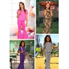 image:imageSTRETCH IS COMFORT Girls 2 Piece Play Outfit  Oh So Soft Short Sleeve Top amp Stretchy Bell Bottom Pant Set  Youth XSXLCheckered Black White