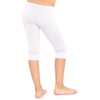 image:imageSTRETCH IS COMFORT Girls Capri Leggings Knee Length Kids Pants Size 416  Soft silky stretch pullon elastic waist under dresses cool weather school play Girls Leggings licras para niasWhite