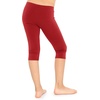 image:imageSTRETCH IS COMFORT Girls Capri Leggings Knee Length Kids Pants Size 416  Soft silky stretch pullon elastic waist under dresses cool weather school play Girls Leggings licras para niasRed