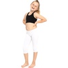 image:imageSTRETCH IS COMFORT Girls Capri Leggings Knee Length Kids Pants Size 416  Soft silky stretch pullon elastic waist under dresses cool weather school play Girls Leggings licras para niasWhite