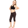 image:imageSTRETCH IS COMFORT Girls Capri Leggings Knee Length Kids Pants Size 416  Soft silky stretch pullon elastic waist under dresses cool weather school play Girls Leggings licras para niasBrown