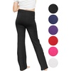 image:imageSTRETCH IS COMFORT Girls Cotton High Rise  Straight Leg Yoga Girl Pants  Flare Pants  Leggings for Girls  Size 414Black