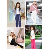 image:imageSTRETCH IS COMFORT Girls Cotton High Rise  Straight Leg Yoga Girl Pants  Flare Pants  Leggings for Girls  Size 414Royal Blue