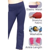 image:imageSTRETCH IS COMFORT Girls Cotton High Rise  Straight Leg Yoga Girl Pants  Flare Pants  Leggings for Girls  Size 414Royal Blue