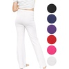 image:imageSTRETCH IS COMFORT Girls Cotton High Rise  Straight Leg Yoga Girl Pants  Flare Pants  Leggings for Girls  Size 414White