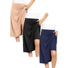 image:imageSTRETCH IS COMFORT Girls Knee Length or Midi Length Aline Skirt with Builtin Shorts 3 Pack  Size 416Beigeblacknavy