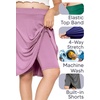 image:imageSTRETCH IS COMFORT Girls Knee Length or Midi Length Aline Skirt with Builtin Shorts 3 Pack  Size 416Black 3 Pack