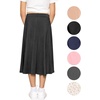 image:imageSTRETCH IS COMFORT Girls Knee Length or Midi Length Aline Skirt with Builtin Shorts 3 Pack  Size 416Black 3 Pack