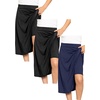 image:imageSTRETCH IS COMFORT Girls Knee Length or Midi Length Aline Skirt with Builtin Shorts 3 Pack  Size 416Blackblacknavy