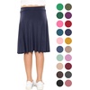 image:imageSTRETCH IS COMFORT Girls Knee Length or Midi Length Aline Skirt with Builtin Shorts 3 Pack  Size 416Blackblacknavy