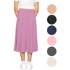 image:imageSTRETCH IS COMFORT Girls Knee Length or Midi Length Aline Skirt with Builtin Shorts 3 Pack  Size 416Blackhot Pinklilac