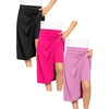 image:imageSTRETCH IS COMFORT Girls Knee Length or Midi Length Aline Skirt with Builtin Shorts 3 Pack  Size 416Blackhot Pinklilac