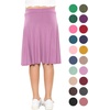 image:imageSTRETCH IS COMFORT Girls Knee Length or Midi Length Aline Skirt with Builtin Shorts 3 Pack  Size 416Blackhot Pinklilac