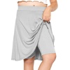 image:imageSTRETCH IS COMFORT Girls Knee Length or Midi Length Aline Skirt with Builtin Shorts 3 Pack  Size 416Charcoalheathermocha