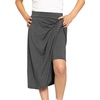 image:imageSTRETCH IS COMFORT Girls Knee Length or Midi Length Aline Skirt with Builtin Shorts 3 Pack  Size 416Charcoalheathermocha