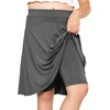 image:imageSTRETCH IS COMFORT Girls Knee Length or Midi Length Aline Skirt with Builtin Shorts 3 Pack  Size 416Charcoalheathermocha