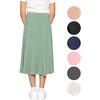 image:imageSTRETCH IS COMFORT Girls Knee Length or Midi Length Aline Skirt with Builtin Shorts 3 Pack  Size 416Hot Pinkpink Rosesage