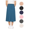 image:imageSTRETCH IS COMFORT Girls Knee Length or Midi Length Aline Skirt with Builtin Shorts 3 Pack  Size 416Hot Pinkpurpleteal