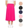 image:imageSTRETCH IS COMFORT Girls Knee Length or Midi Length Aline Skirt with Builtin Shorts 3 Pack  Size 416Light Pinklilachot Pink