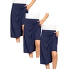 image:imageSTRETCH IS COMFORT Girls Knee Length or Midi Length Aline Skirt with Builtin Shorts 3 Pack  Size 416Navy 3 Pack