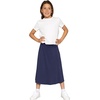 image:imageSTRETCH IS COMFORT Girls Knee Length or Midi Length Aline Skirt with Builtin Shorts 3 Pack  Size 416Navy 3 Pack