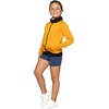 image:imageSTRETCH IS COMFORT Girls and Womens Zip Up Jacket  Cadet Warm Up with Pockets  Sun Shirt Women Summer Jacket For WomenMustard Yellow Black Pop