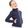 image:imageSTRETCH IS COMFORT Girls and Womens Zip Up Jacket  Cadet Warm Up with Pockets  Sun Shirt Women Summer Jacket For WomenNavy Blue