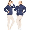 image:imageSTRETCH IS COMFORT Girls and Womens Zip Up Jacket  Cadet Warm Up with Pockets  Sun Shirt Women Summer Jacket For WomenNavy Blue