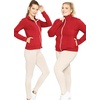 image:imageSTRETCH IS COMFORT Girls and Womens Zip Up Jacket  Cadet Warm Up with Pockets  Sun Shirt Women Summer Jacket For WomenRed
