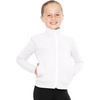 image:imageSTRETCH IS COMFORT Girls and Womens Zip Up Jacket  Cadet Warm Up with Pockets  Sun Shirt Women Summer Jacket For WomenWhite