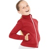 image:imageSTRETCH IS COMFORT Glitter  Gymnastics Jacket Mock Neck  Youth Size 416Red Gymnastic Gold Blush