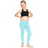 image:imageSTRETCH IS COMFORT Leggings for Girls 3 Pack Stretch Girls Leggings Pants  Soft medium weight knit elastic waist Girl Pants under dresses skirts school Toddler Leggings Black Leggings GirlsMint  Light Pink  White