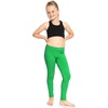image:imageSTRETCH IS COMFORT Leggings for Girls 3 Pack Stretch Girls Leggings Pants  Soft medium weight knit elastic waist Girl Pants under dresses skirts school Toddler Leggings Black Leggings GirlsKelly Green