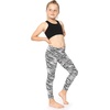 image:imageSTRETCH IS COMFORT Leggings for Girls 3 Pack Stretch Girls Leggings Pants  Soft medium weight knit elastic waist Girl Pants under dresses skirts school Toddler Leggings Black Leggings GirlsWhite  Zebra  Brown Cheetah