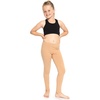 image:imageSTRETCH IS COMFORT Leggings for Girls 3 Pack Stretch Girls Leggings Pants  Soft medium weight knit elastic waist Girl Pants under dresses skirts school Toddler Leggings Black Leggings GirlsBlack  Beige  White