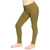 image:imageSTRETCH IS COMFORT Leggings for Girls 3 Pack Stretch Girls Leggings Pants  Soft medium weight knit elastic waist Girl Pants under dresses skirts school Toddler Leggings Black Leggings GirlsOlive Green