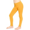 image:imageSTRETCH IS COMFORT Leggings for Girls 3 Pack Stretch Girls Leggings Pants  Soft medium weight knit elastic waist Girl Pants under dresses skirts school Toddler Leggings Black Leggings GirlsMustard Yellow