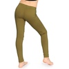image:imageSTRETCH IS COMFORT Leggings for Girls 3 Pack Stretch Girls Leggings Pants  Soft medium weight knit elastic waist Girl Pants under dresses skirts school Toddler Leggings Black Leggings GirlsOlive Green