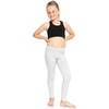 image:imageSTRETCH IS COMFORT Leggings for Girls 3 Pack Stretch Girls Leggings Pants  Soft medium weight knit elastic waist Girl Pants under dresses skirts school Toddler Leggings Black Leggings GirlsHeather Gray