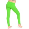 image:imageSTRETCH IS COMFORT Leggings for Girls 3 Pack Stretch Girls Leggings Pants  Soft medium weight knit elastic waist Girl Pants under dresses skirts school Toddler Leggings Black Leggings GirlsLime Green