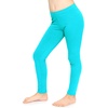 image:imageSTRETCH IS COMFORT Leggings for Girls 3 Pack Stretch Girls Leggings Pants  Soft medium weight knit elastic waist Girl Pants under dresses skirts school Toddler Leggings Black Leggings GirlsTurquoise