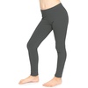image:imageSTRETCH IS COMFORT Leggings for Girls 3 Pack Stretch Girls Leggings Pants  Soft medium weight knit elastic waist Girl Pants under dresses skirts school Toddler Leggings Black Leggings GirlsCharcoal Gray