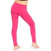 image:imageSTRETCH IS COMFORT Leggings for Girls 3 Pack Stretch Girls Leggings Pants  Soft medium weight knit elastic waist Girl Pants under dresses skirts school Toddler Leggings Black Leggings GirlsHot Pink