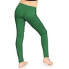 image:imageSTRETCH IS COMFORT Leggings for Girls 3 Pack Stretch Girls Leggings Pants  Soft medium weight knit elastic waist Girl Pants under dresses skirts school Toddler Leggings Black Leggings GirlsHunter Green